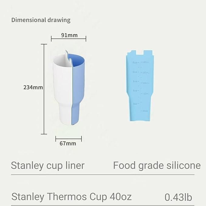2 In 1 Drink Separator Silicone Liner Compatible With Stanley Cup