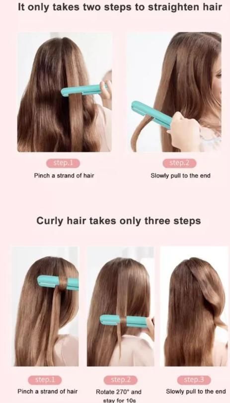 2-in-1 Mini Hair Straightener and Curler